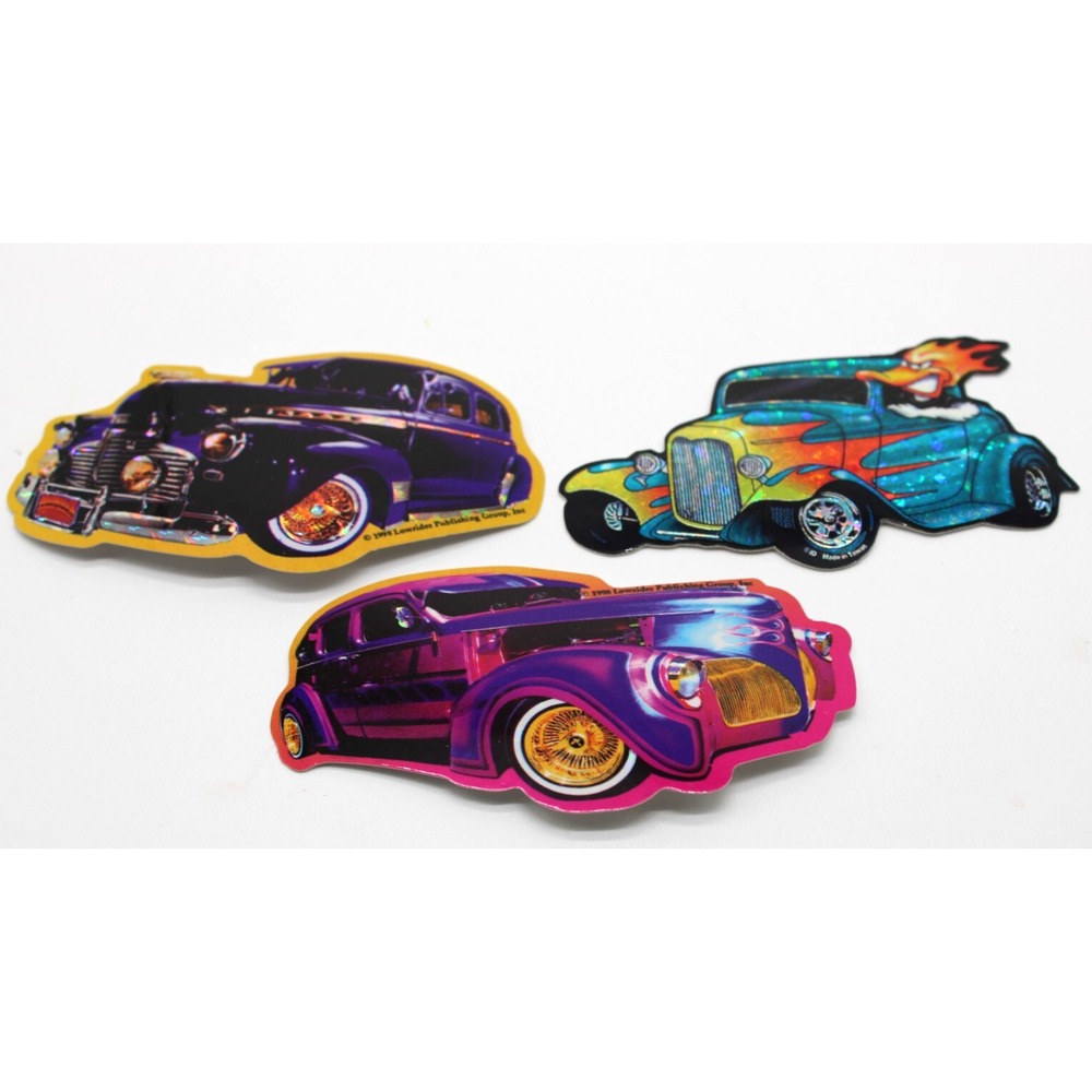 LOWRIDER - Vintage‎ (1998) Prismatic Vending Machine Stickers - Lot of 3